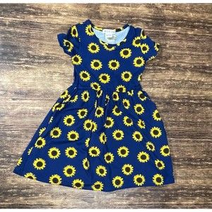 Emma and Elsa Sunflower Dress w/pockets size 4